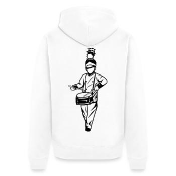 Little Drummer - Unisex Premium Organic Zip Hoodie - white - Back - Thijin (182cm)