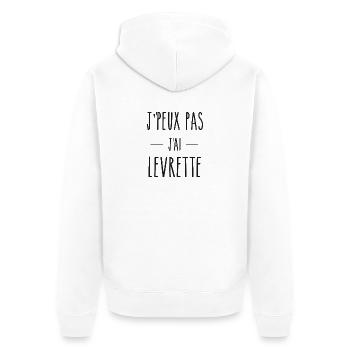 J'peu pas - Veste à capuche bio Premium Unisexe - blanc - Dos - Thijin (182cm)