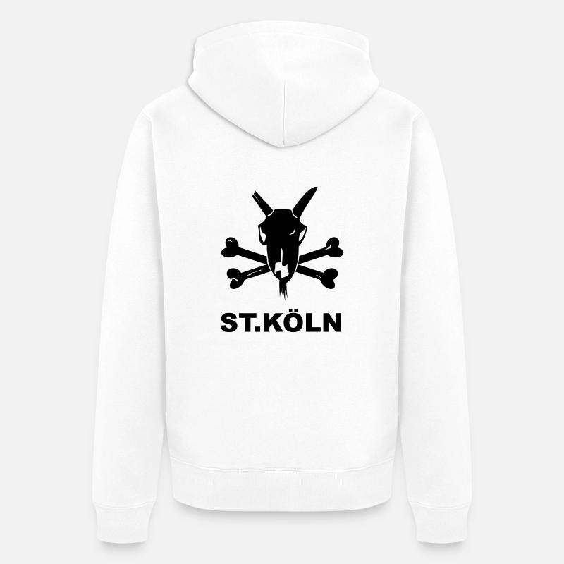 Saint Cologne - Veste à capuche bio Premium Unisexe - blanc