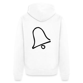 Glocke,Feiertag,Glocke,alt,Geschichte,Dekoration - Unisex Premium Bio Zip Hoodie - Weiß - Hinten - Thijin (182cm)