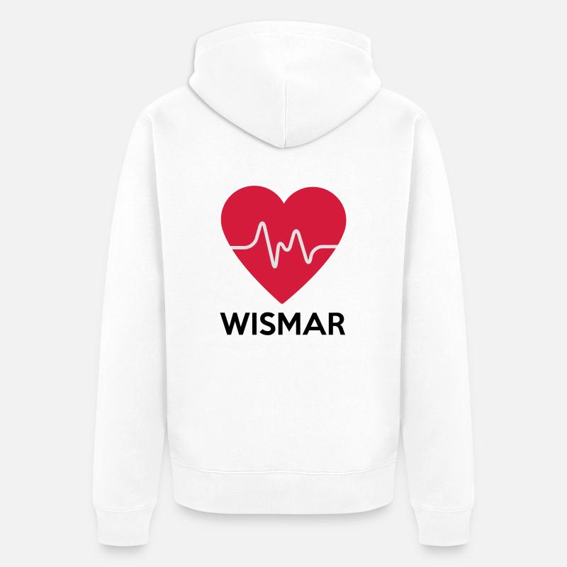 coeur Wismar - Veste à capuche bio Premium Unisexe - blanc