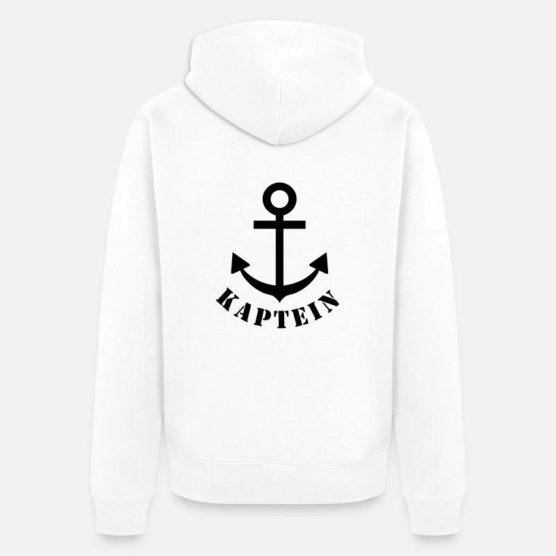 kaptein - Veste à capuche bio Premium Unisexe - blanc