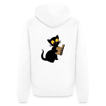 Le livre - Veste à capuche bio Premium Unisexe - blanc - Dos - Thijin (182cm)