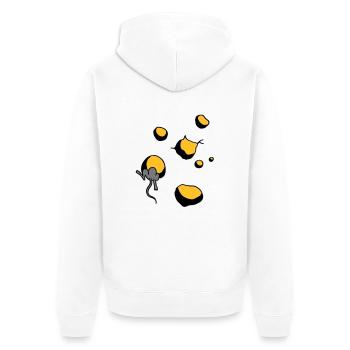 maus - Veste à capuche bio Premium Unisexe - blanc - Dos - Thijin (182cm)