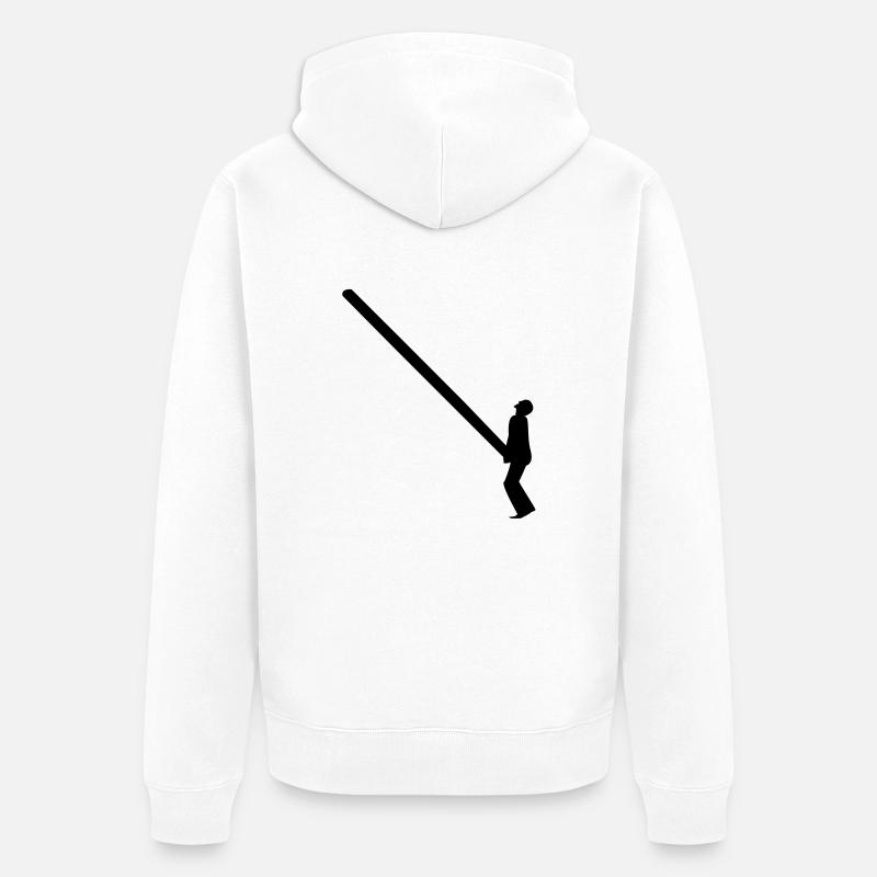 de jeter le Caber - Veste à capuche bio Premium Unisexe - blanc