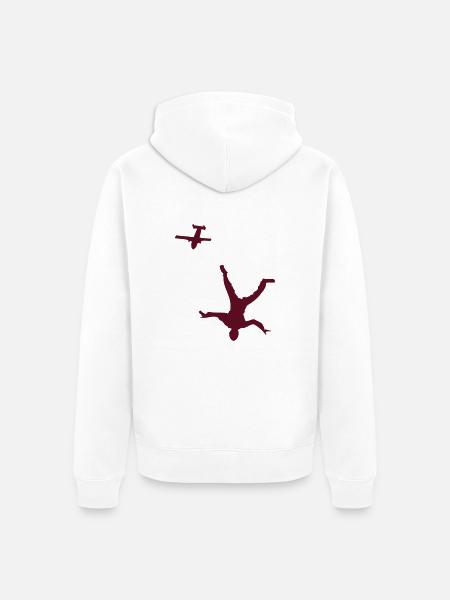 HeadDown with skyvan - Unisex Premium Bio Zip Hoodie - Weiß