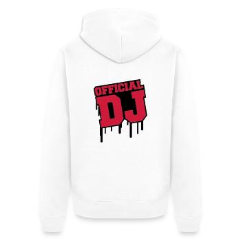 official_dj_c2 - Veste à capuche bio Premium Unisexe - blanc - Dos - Thijin (182cm)