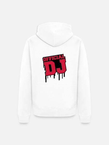 official_dj_c2 - Veste à capuche bio Premium Unisexe - blanc