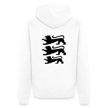 stauferlöwen - Unisex Premium Bio Zip Hoodie - Weiß - Hinten - Thijin (182cm)