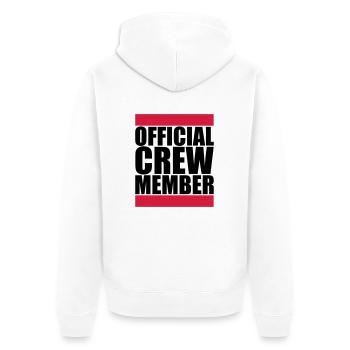 Official Crew Member Logo - Veste à capuche bio Premium Unisexe - blanc - Dos - Thijin (182cm)