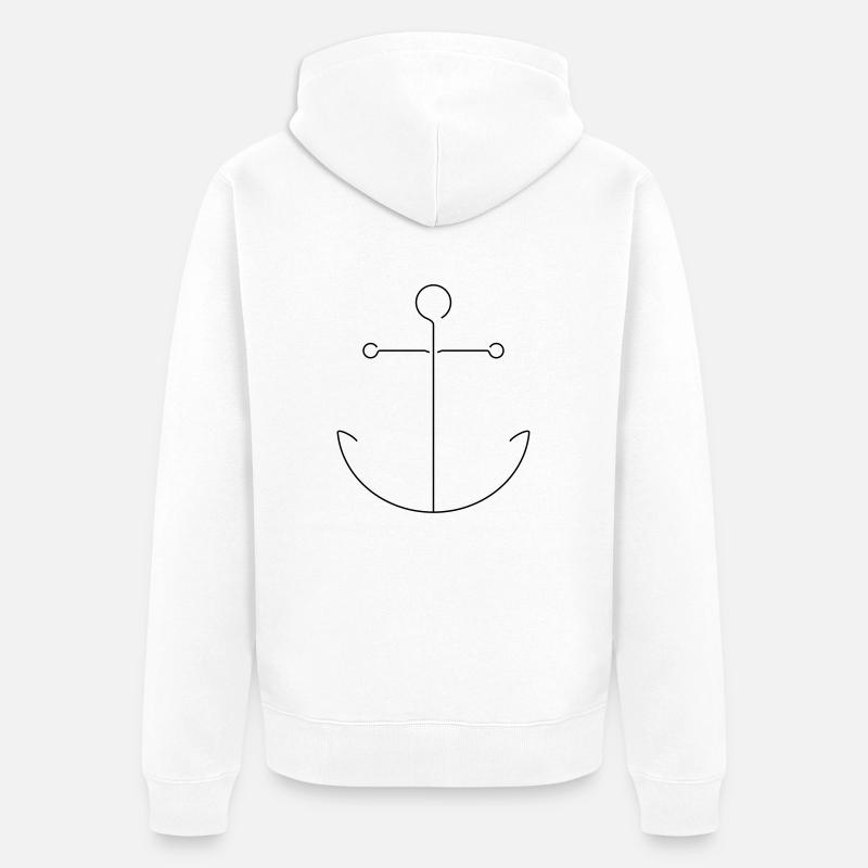 anchor ancre - Veste à capuche bio Premium Unisexe - blanc