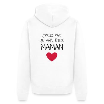 Muttertag / Mama / Mutter / Mutti / Mother's day - Unisex Premium Bio Zip Hoodie - Weiß - Hinten - Thijin (182cm)