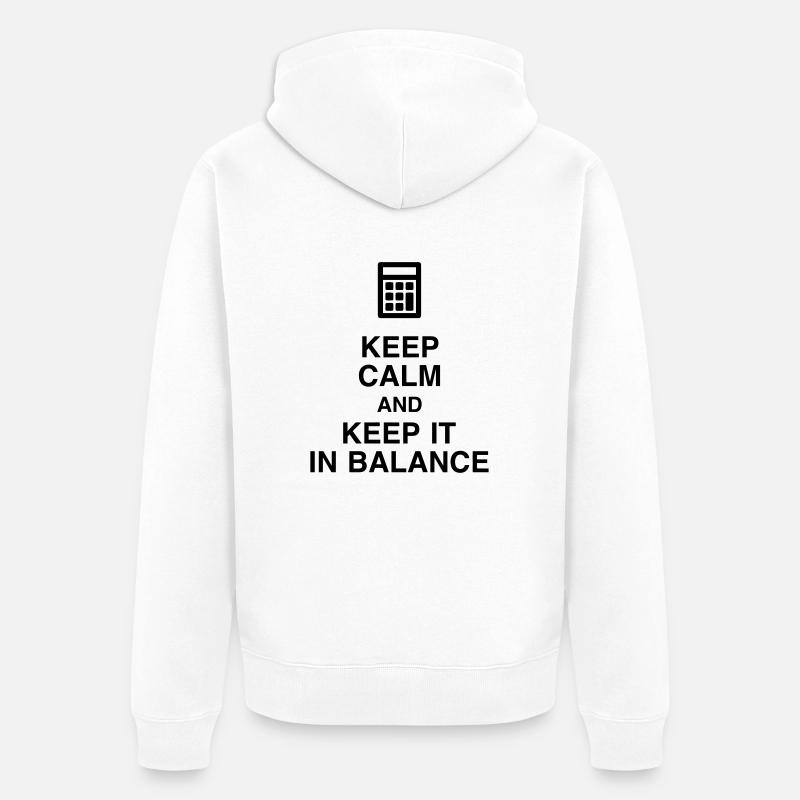 comptable / comptabilité / compter / chiffre - Veste à capuche bio Premium Unisexe - blanc