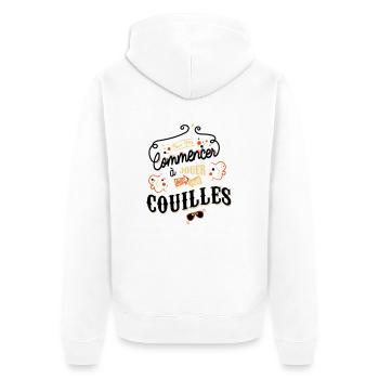 Citations Claudy - Veste à capuche bio Premium Unisexe - blanc - Dos - Thijin (182cm)