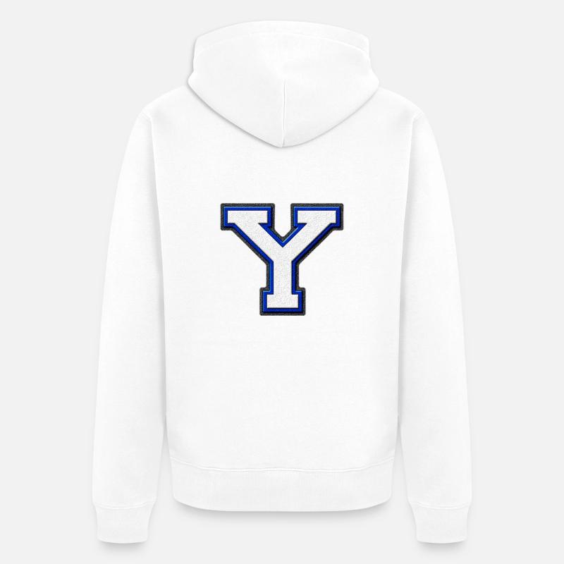 Varsity Y Yale - Unisex Premium Bio Zip Hoodie - Weiß