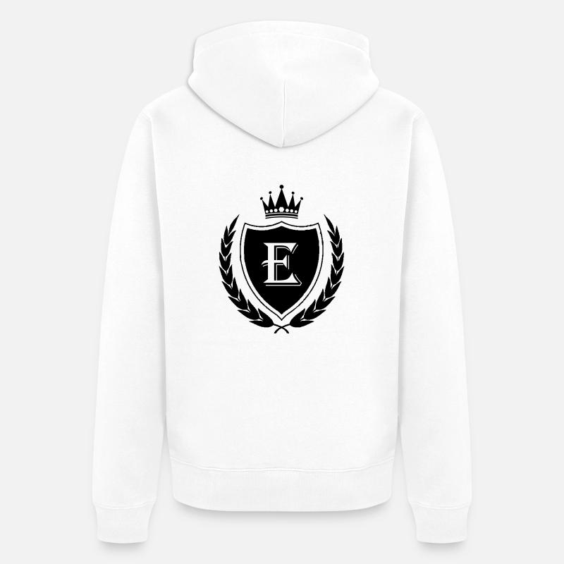 wappen E Krone - Unisex Premium Bio Zip Hoodie - Weiß