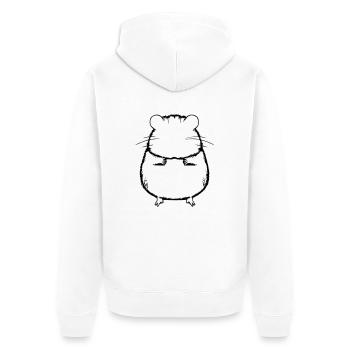 Hamster mignon animal rongeur animaux vecteur animal 14 - Veste à capuche bio Premium Unisexe - blanc - Dos - Thijin (182cm)