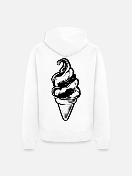 Eistüte - Unisex Premium Bio Zip Hoodie - Weiß