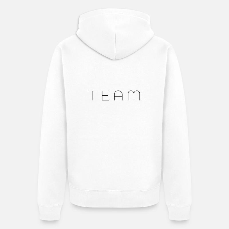 équipe - Veste à capuche bio Premium Unisexe - blanc