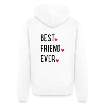 Meilleur ami de tous les temps - Veste à capuche bio Premium Unisexe - blanc - Dos - Thijin (182cm)
