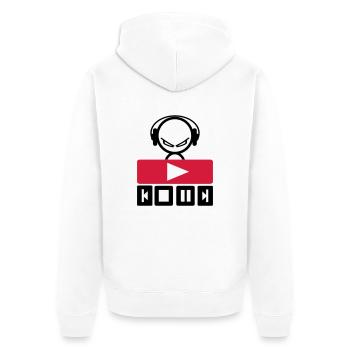 DJ - Veste à capuche bio Premium Unisexe - blanc - Dos - Thijin (182cm)