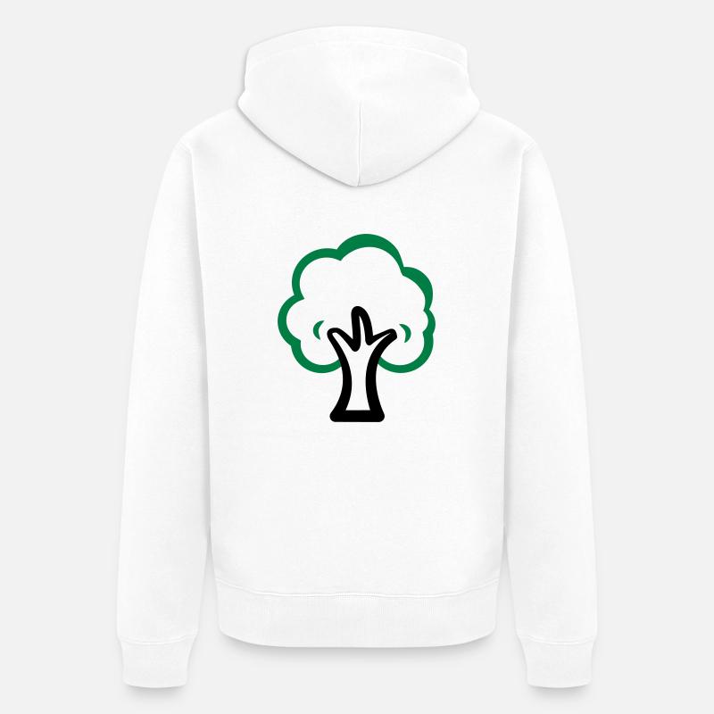 baum - Unisex Premium Bio Zip Hoodie - Weiß