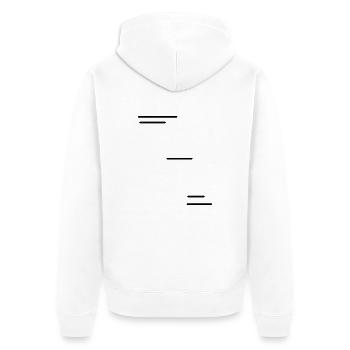 Fluchtlinien / Trajectories (1c) - Unisex Premium Bio Zip Hoodie - Weiß - Hinten - Thijin (182cm)