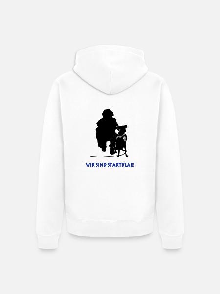 Hund am Ansatz - Unisex Premium Bio Zip Hoodie - Weiß