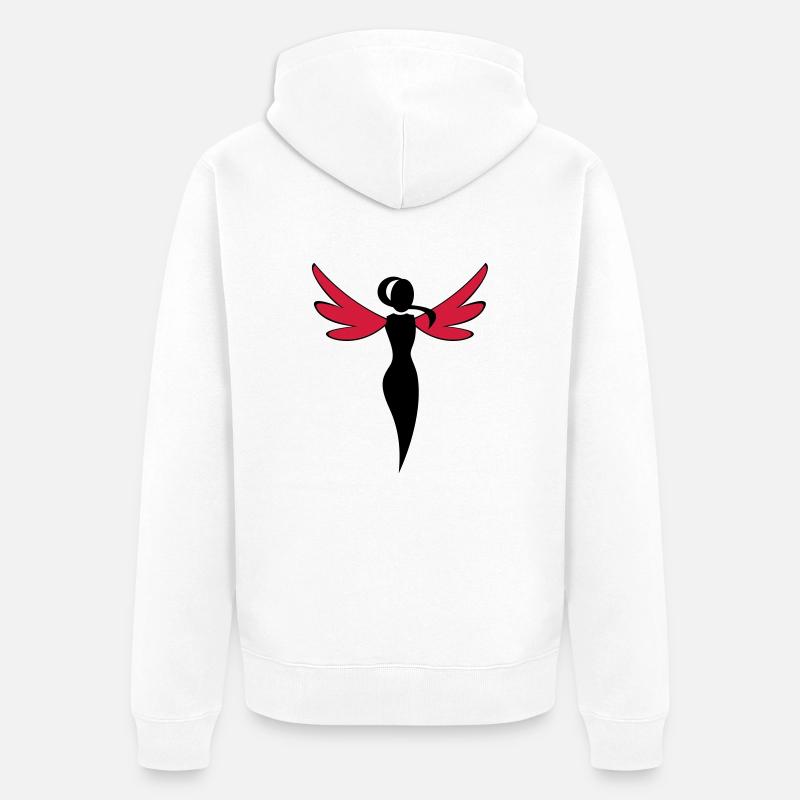 volants - Veste à capuche bio Premium Unisexe - blanc