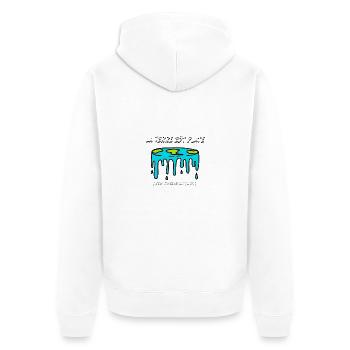 la terre est plate - Veste à capuche bio Premium Unisexe - blanc - Dos - Thijin (182cm)