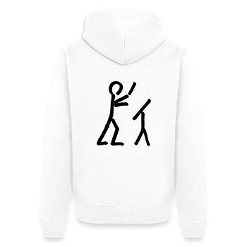 Dirigent an Dirigierpult - Unisex Premium Bio Zip Hoodie - Weiß - Hinten - Thijin (182cm)