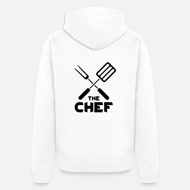 The Chef - Veste à capuche bio Premium Unisexe - blanc