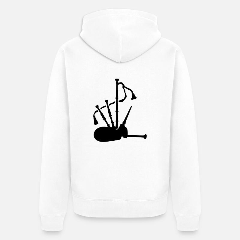 Dudelsack - Unisex Premium Bio Zip Hoodie - Weiß