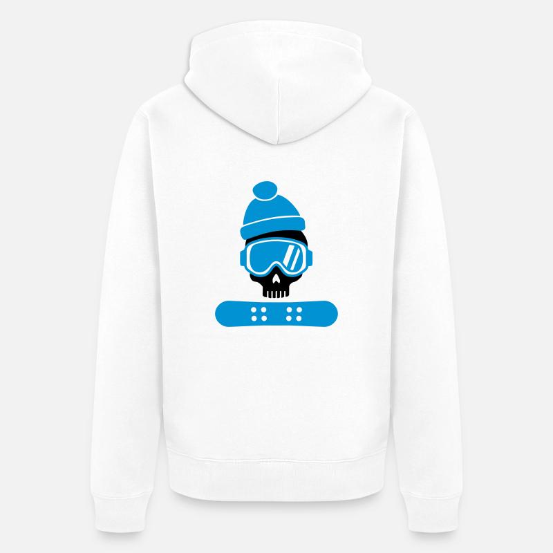 Snowboard - Veste à capuche bio Premium Unisexe - blanc