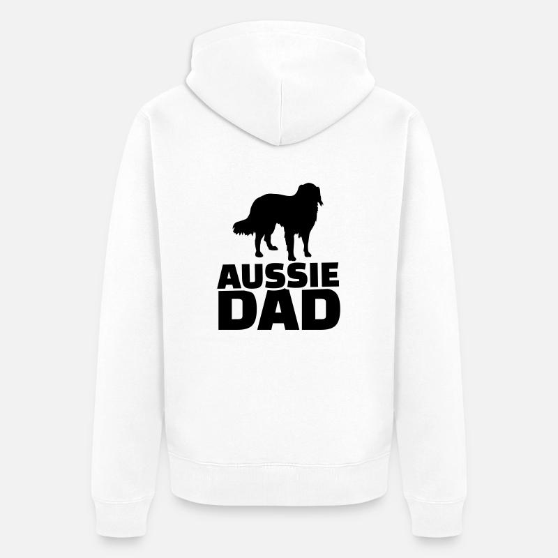 Aussie - Unisex Premium Bio Zip Hoodie - Weiß