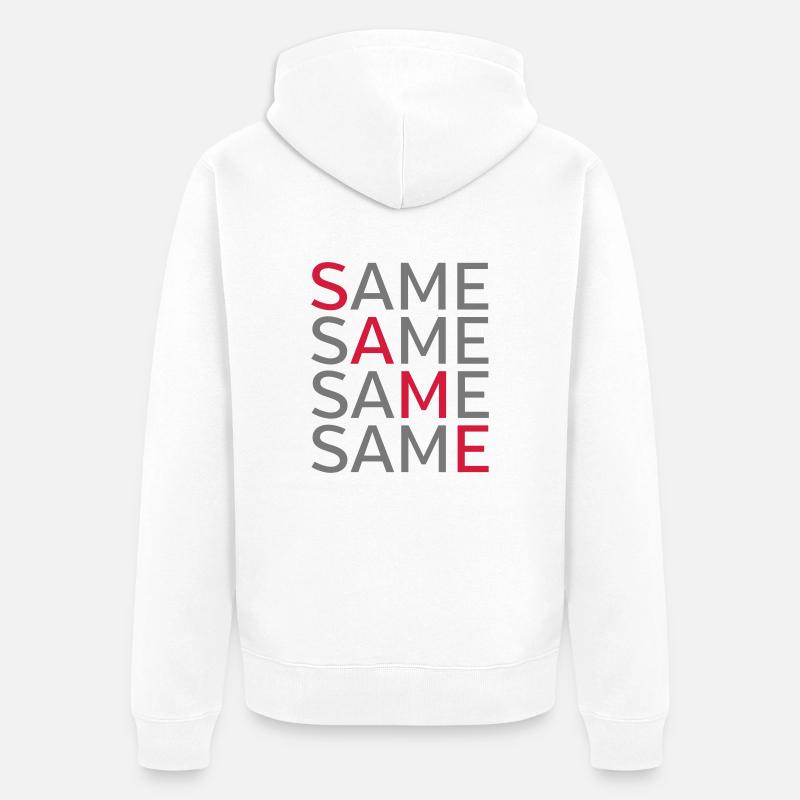 Same Same Same Same - Veste à capuche bio Premium Unisexe - blanc