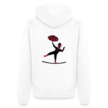 Circus - Unisex Premium Organic Zip Hoodie - white - Back - Thijin (182cm)
