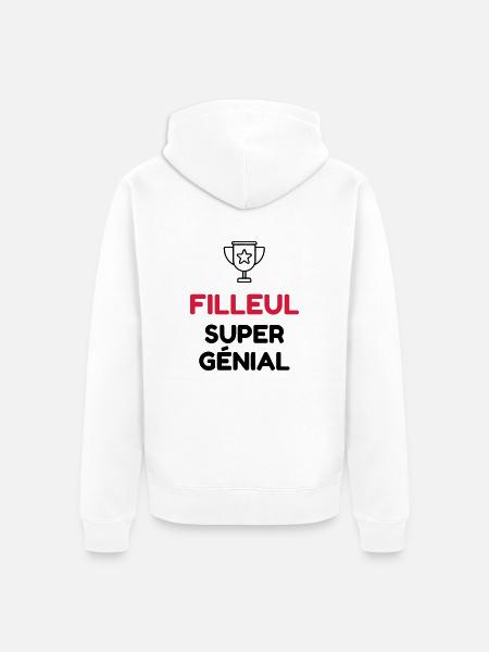 Filleul / Filleule / Parrain / Marraine / Bébé - Unisex Premium Organic Zip Hoodie - white