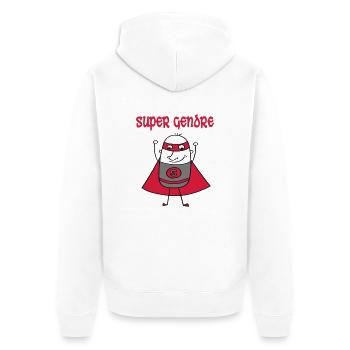 Super gendre - Veste à capuche bio Premium Unisexe - blanc - Dos - Thijin (182cm)