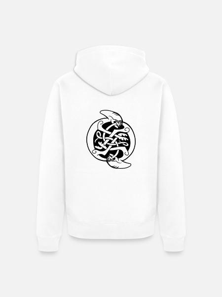 Celtic Xenomorph - Unisex Premium Bio Zip Hoodie - Weiß