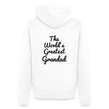 Papy Papi Grand-Père Retraite famille - Veste à capuche bio Premium Unisexe - blanc - Dos - Thijin (182cm)