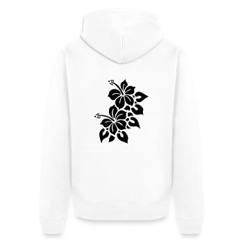 hawaii - Unisex Premium Organic Zip Hoodie - white - Back - Thijin (182cm)