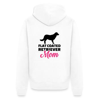 Flat Coated Retriever - Veste à capuche bio Premium Unisexe - blanc - Dos - Thijin (182cm)