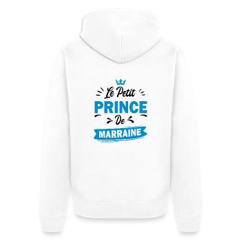 le Prince de marraine - Veste à capuche bio Premium Unisexe - blanc - Dos - Thijin (182cm)
