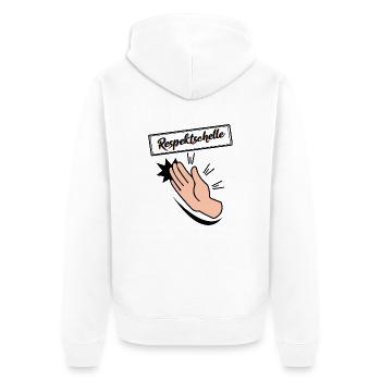 lustig geschenkidee weihnachten geburtstag - Unisex Premium Bio Zip Hoodie - Weiß - Hinten - Thijin (182cm)