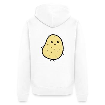 cute potatoe - Unisex Premium Bio Zip Hoodie - Weiß - Hinten - Thijin (182cm)
