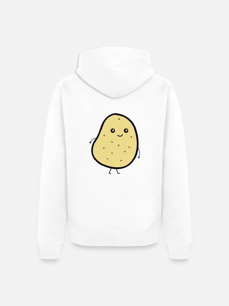 cute potatoe - Unisex Premium Bio Zip Hoodie - Weiß