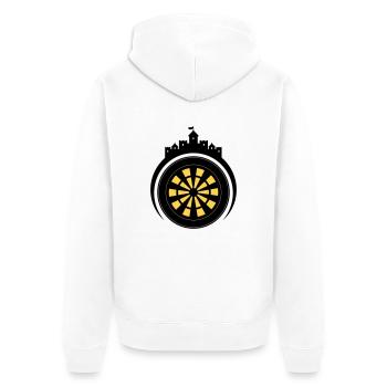 Emblème du château de Dart - Veste à capuche bio Premium Unisexe - blanc - Dos - Thijin (182cm)