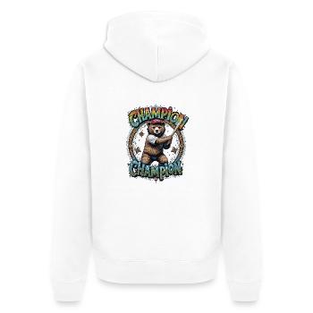 Champion de l’ours - Veste à capuche bio Premium Unisexe - blanc - Dos - Thijin (182cm)