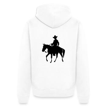 cowboy - Veste à capuche bio Premium Unisexe - blanc - Dos - Thijin (182cm)